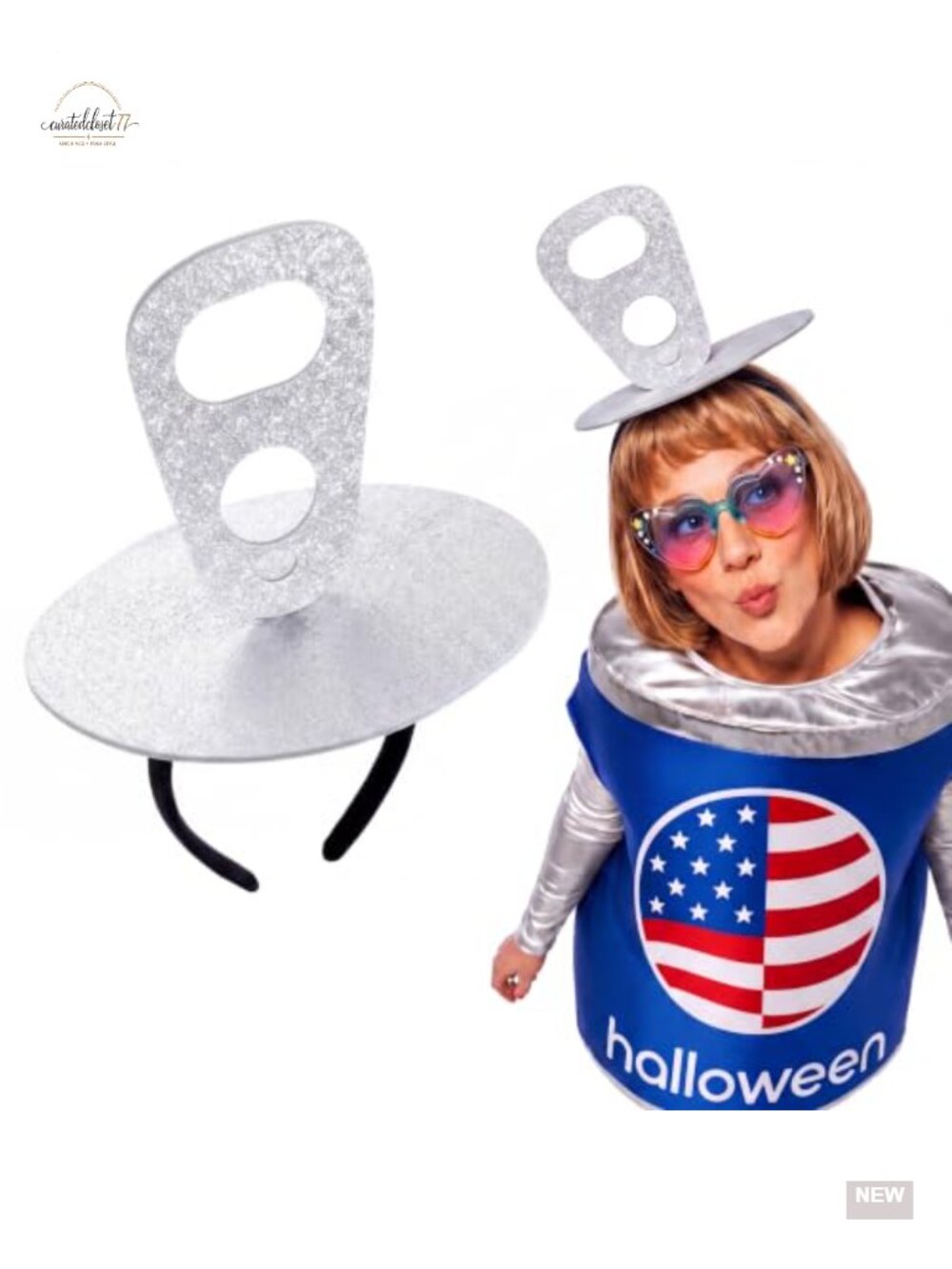 Soda Can Tab Headband Funny Halloween Costume Accessory Felt Adult Unisex